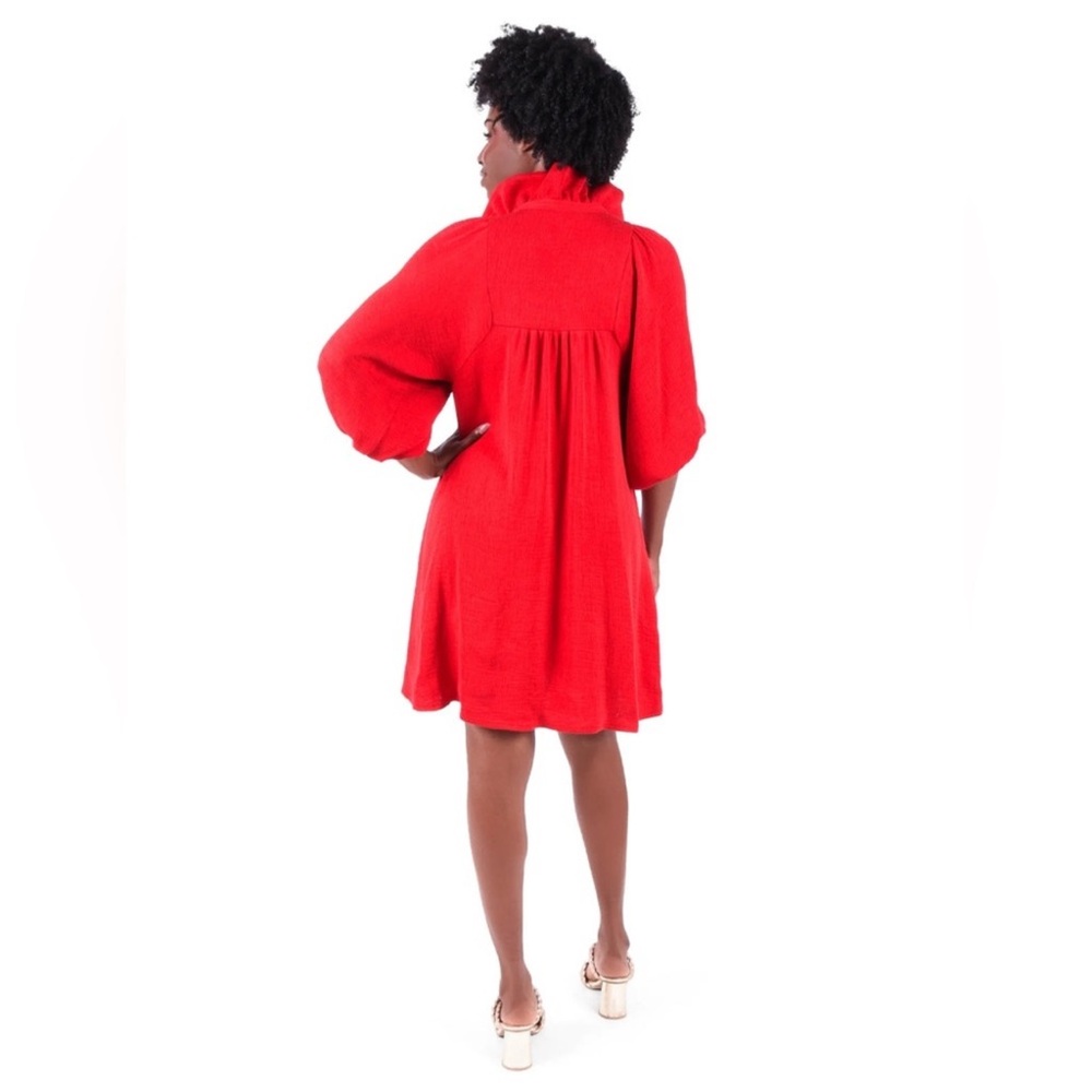 Emily McCarthy‎ Stella Dress Small cranberry red NWT - Picture 3 of 16